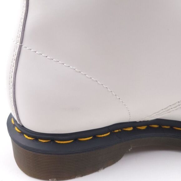 Dr Martens 1460 White Smooth Standard Fit Womens 8 Lace Up Boot Shoes 11821100 - Picture 11 of 14